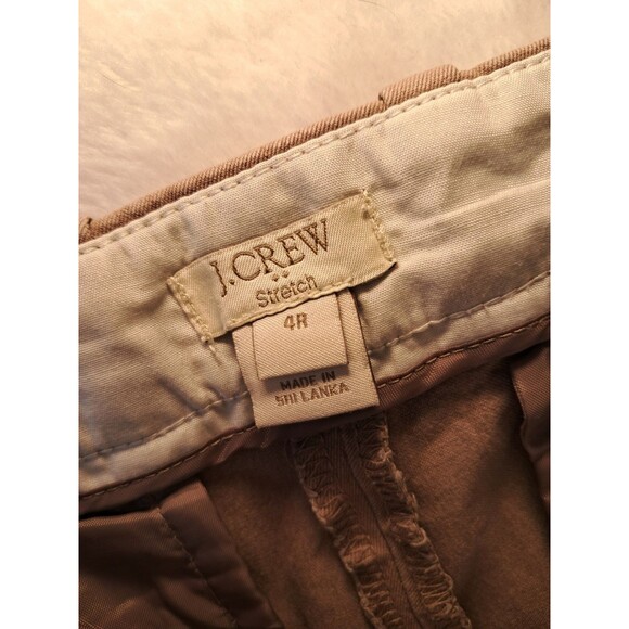 J. Crew Factory Lexie Pants Tan Stretch Straight Leg Career C9716 Size 4R - Picture 2 of 12